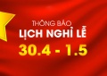 Thông báo nghỉ lễ 30.4 và 01.5 - 2026